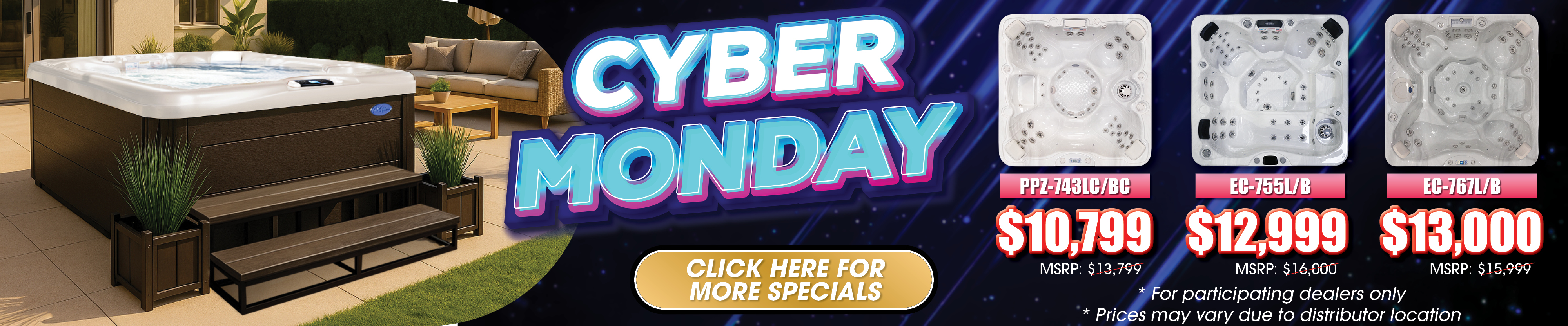 Calspas hot tub being used in a family setting - Whiteplains