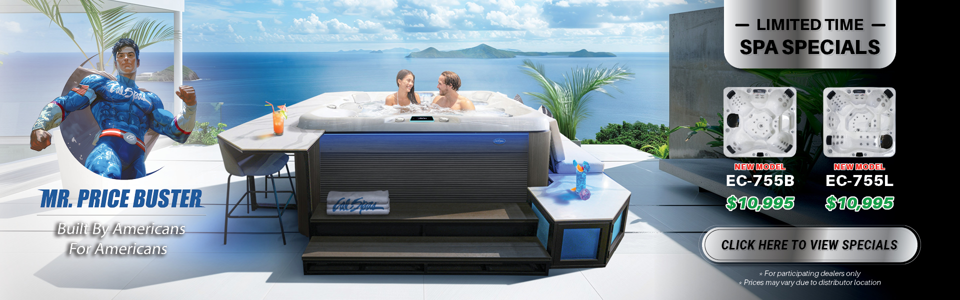 Calspas hot tub being used in a family setting - Whiteplains
