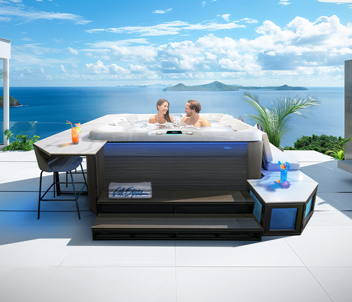 Calspas hot tub being used in a family setting - Whiteplains